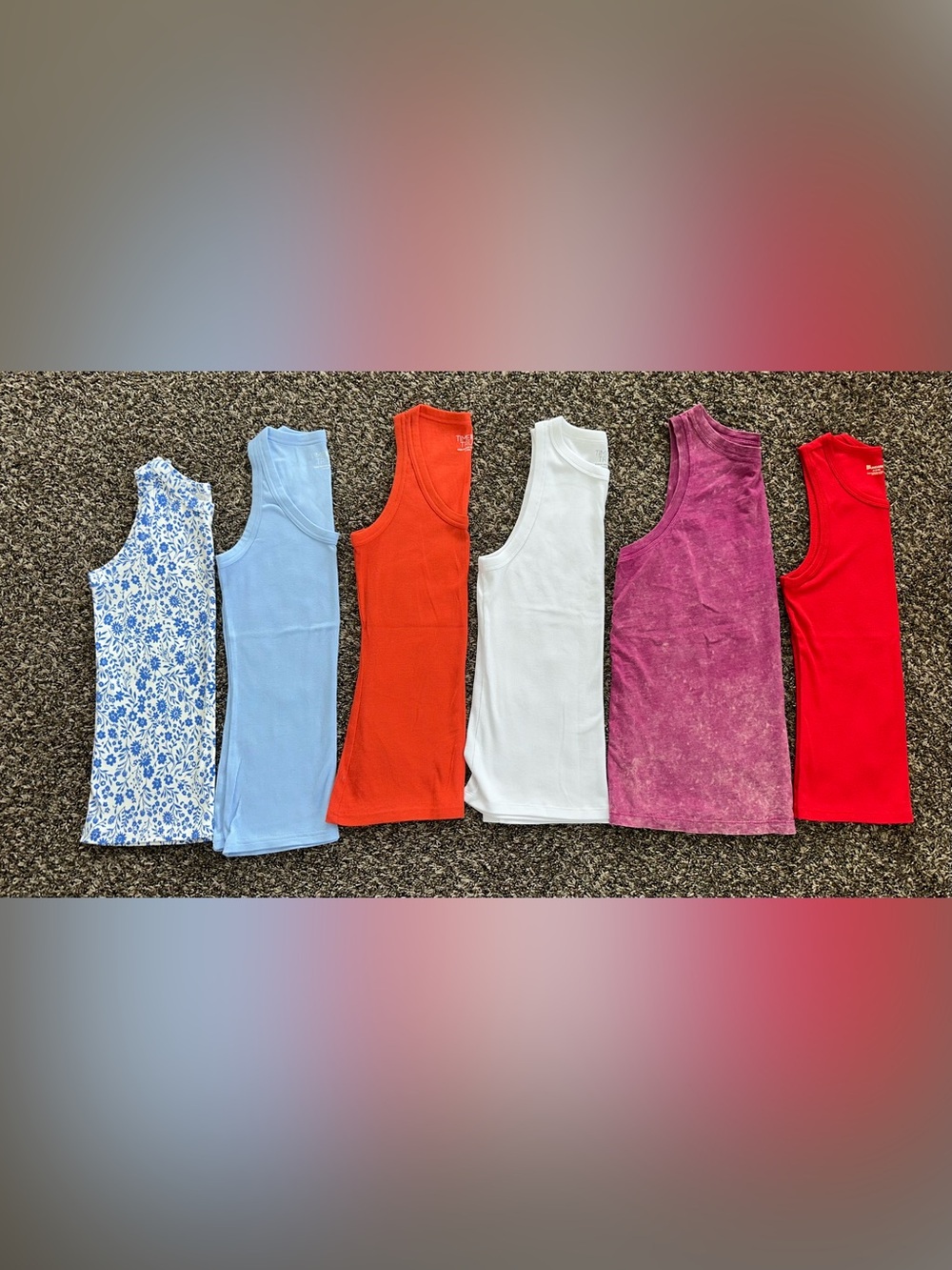 Women’s ribbed tank tops (set of 6) sizes from S-L - stretchy soft - set of 6